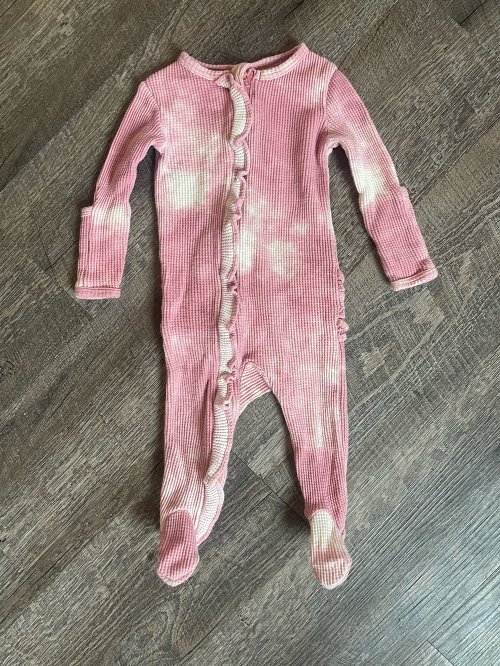Spearmint Love Tie-Dye ribbed onsie